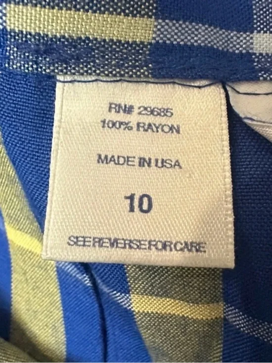 Vintage Pendleton Skirt Blue Tartan Plaid Pleated Academia Midi Sz 10 USA - Picture 5 of 5